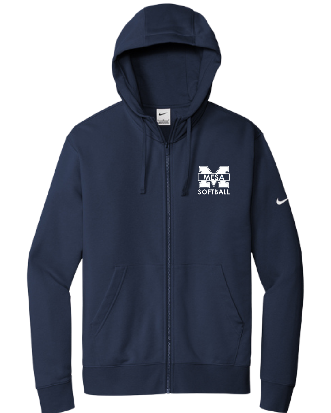 Nike Men's Club Fleece Full-Zip Hoodie - "Mesa Softball"