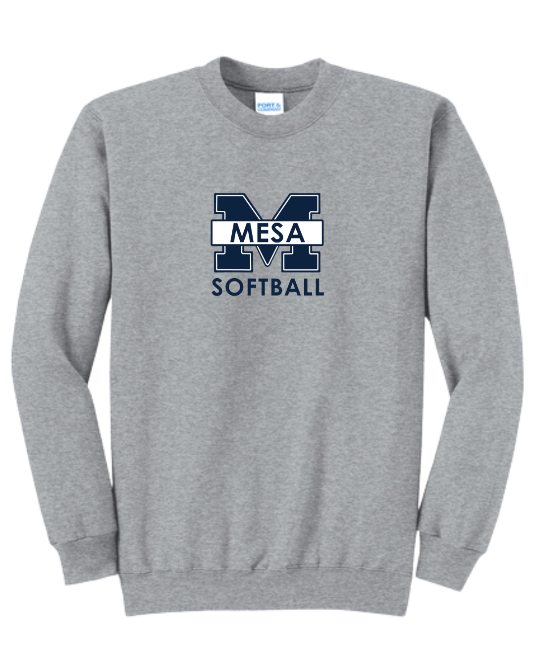 Port & Company Core Fleece Crewneck Sweatshirt - "Mesa Softball"