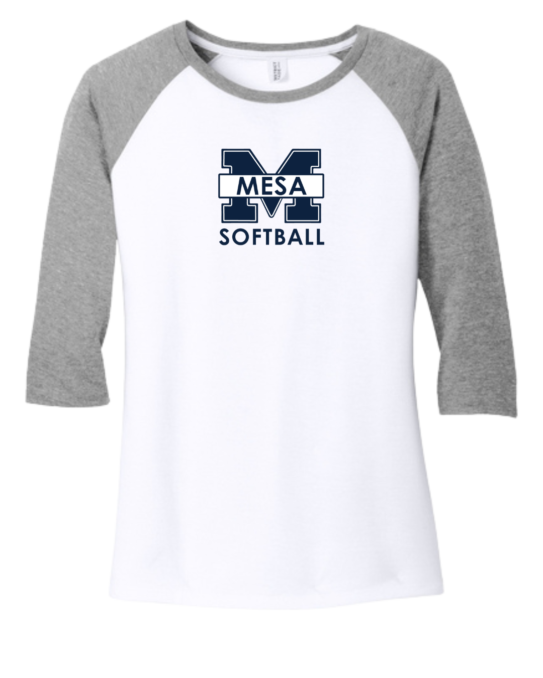 District Perfect Tri 3/4 Sleeve Raglan - "Mesa Softball"